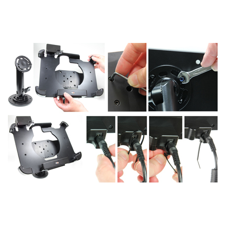 Brodit Charging cradle - Car holder / charger for tablet - black - for Zebra ET50 (10.1 in) - 1