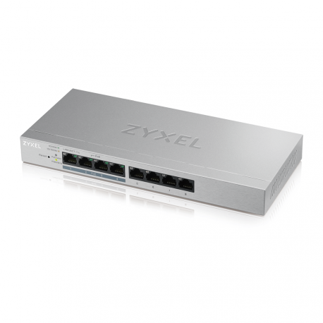 Zyxel GS1200-8HP v2 - Switch - Managed - 4 x 10 / 100 / 1000 + 4 x 10 / 100 / 1000 (PoE+) - desktop - PoE+ (60 W) - 3