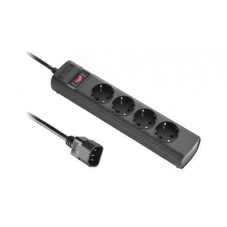 APC UPS Power Strip PZ42I-GR - Power strip (rack-mountable  /  external) - AC 230 V - 2500 Watt - input: IEC 60320 C14 - output connectors: 4 (CEE 7 / 3) - 1.5 m cord - for P / N: SMC1000IC, SMT750IC, SMT750RMI2UC - 1