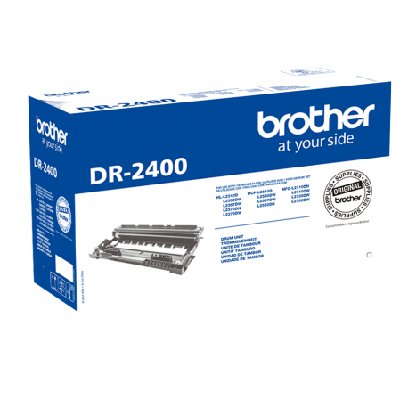 Brother DR2400 - Black - original - drum kit - for Brother DCP-L2510, L2530, L2537, L2550, HL-L2350, L2370, L2375, MFC-L2713, L2730, L2750 - 1