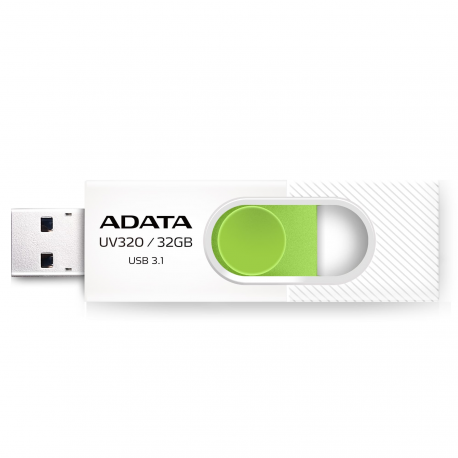 ADATA UV320 - USB flash drive - 32 GB - USB 3.1 - white / green - 1