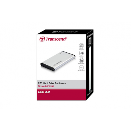 Transcend StoreJet - Storage enclosure - 2.5" - SATA 6Gb / s - USB 3.0 - 2