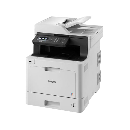 Brother DCP-L8410CDW - Multifunction printer - colour - laser - 215.9 x 355.6 mm (original) - A4 / Legal (media) - up to 31 ppm (copying) - up to 31 ppm (printing) - 300 sheets - USB 2.0, Gigabit LAN, Wi-Fi(n), USB host - 3