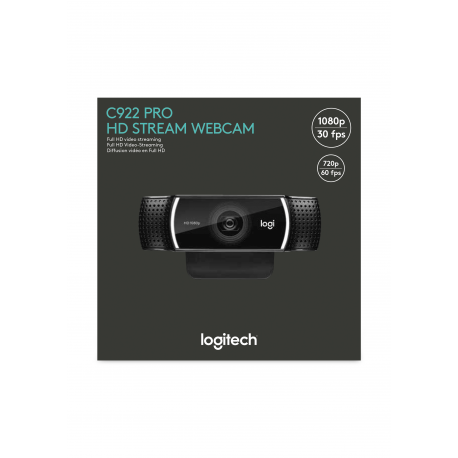 Logitech HD Pro Webcam C922 - Webcam - colour - 720p, 1080p - H.264 - 9