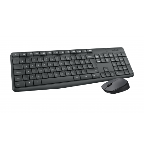 Logitech MK235 - Keyboard and mouse set - wireless - 2.4 GHz - US International - 2