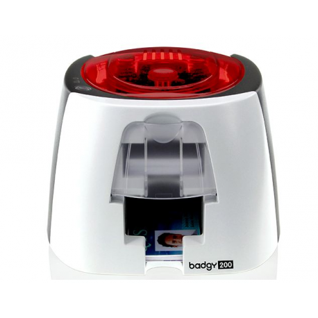 Badgy 200 - Plastic card printer - colour - dye sublimation / thermal transfer - CR-80 Card (85.6 x 54 mm) - up to 325 cards / hour (mono)  /  up to 95 cards / hour (colour) - capacity: 40 cards - USB 2.0 - 1
