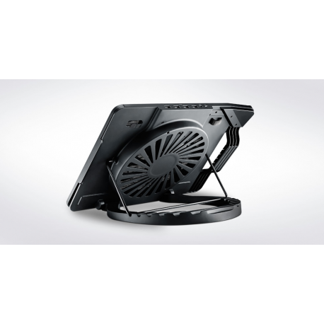 Cooler Master Notepal ERGOSTAND III - Notebook stand - with 4-port USB hub, cooling fan - 230 mm - black - 2