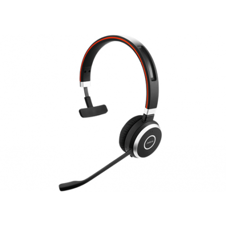 Jabra Evolve 65 MS mono - Headset - on-ear - convertible - Bluetooth - wireless - NFC - USB - Certified for Skype for Business - 5