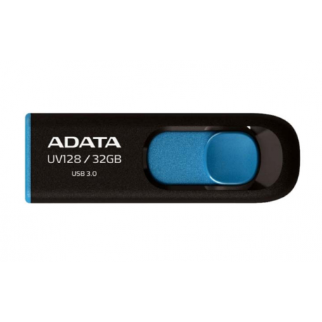 ADATA DashDrive UV128 - USB flash drive - 128 GB - USB 3.0 - black, blue - 1