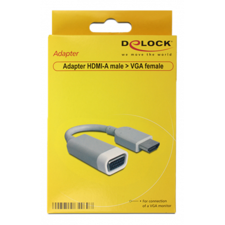 Delock - Adapter - HD-15 (VGA) female to HDMI male - white - 1