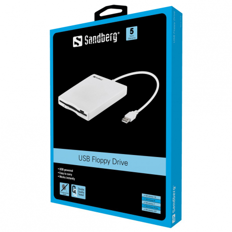 Sandberg USB Floppy Mini Reader - Disk drive - Floppy Disk (1.44 MB) - USB - external - 1