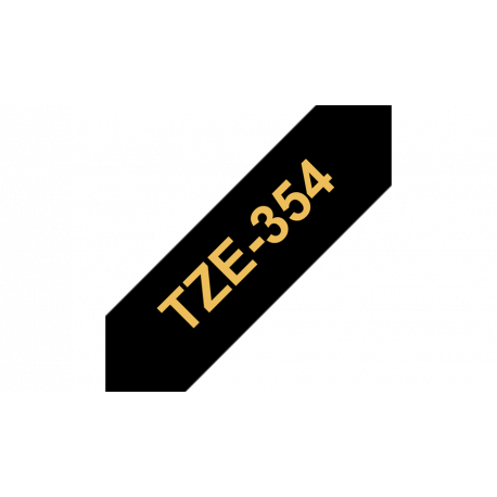 Brother TZe-354 - Self-adhesive - gold on black - Roll (2.4 cm x 8 m) 1 cassette(s) laminated tape - for Brother PT-D600; P-Touch PT-3600, D800, E550, E800, P750, P900, P950; P-Touch EDGE PT-P750 - 1