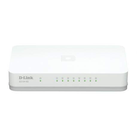 D-Link GO-SW-8GE - Switch - unmanaged - 8 x 10 / 100 / 1000 - desktop - 4