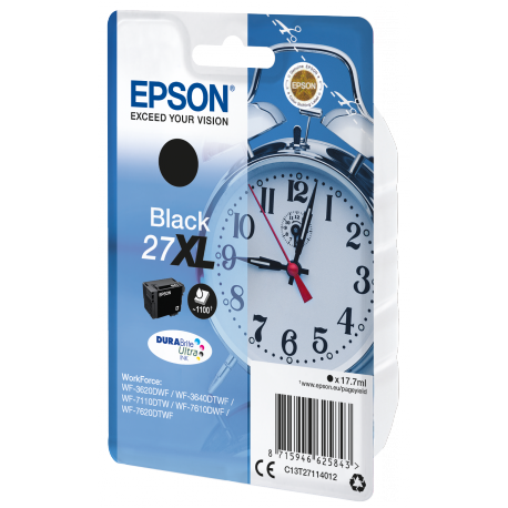 Epson 27XL - 17.7 ml - XL - black - original - ink cartridge - for WorkForce WF-3620, WF-3640, WF-7110, WF-7210, WF-7610, WF-7620, WF-7710, WF-7715, WF-7720 - 1
