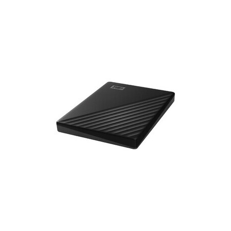 WD My Passport WDBPKJ0050BBK - Hard drive - encrypted - 5 TB - external (portable) - USB 3.2 Gen 1 - 5400 rpm - 256-bit AES - black - 3