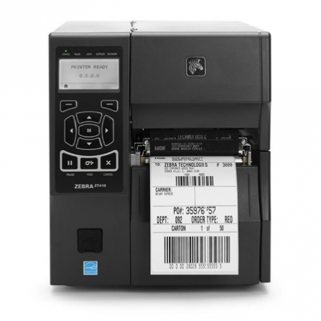 Zebra ZT400 Series ZT411 - Label printer - direct thermal  /  thermal transfer - Roll (11.4 cm) - 203 dpi - up to 356 mm / sec - USB 2.0, LAN, serial, USB host, Bluetooth 4.1 - rewinder, peeler - 1
