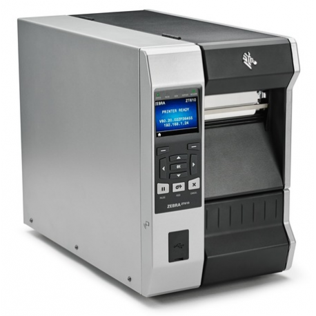 Zebra ZT610 - Label printer - direct thermal  /  thermal transfer - Roll (11.4 cm) - 600 dpi - up to 356 mm / sec - USB 2.0, serial, Gigabit LAN, USB host, Bluetooth 4.0 - TAA Compliant - 2