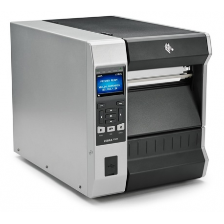 Zebra ZT620 - Label printer - direct thermal  /  thermal transfer - Roll (17.1 cm) - 300 dpi - up to 305 mm / sec - USB, serial, Gigabit LAN, USB host, NFC, Bluetooth 4.0 - rewinder - 3