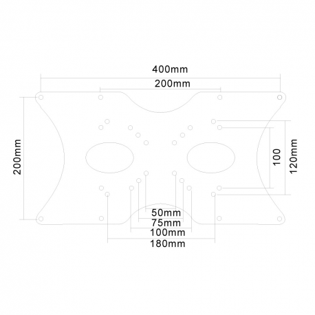 Neomounts by Newstar FPMA-VESA400 - Mounting component (VESA adapter plate) - for LCD display - silver - screen size: 22"-52" - 1