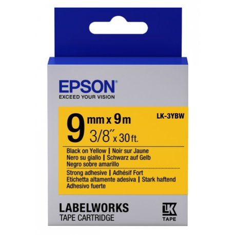 Epson LabelWorks LK-3WRN - Red on white - Roll (0.9 cm x 9 m) 1 cassette(s) label tape - for LabelWorks LW-1000, 300, 400, 600, 700, 900, K400, Z5000, Z5010, Z700, Z710, Z900 - 0