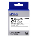 Epson LK-6WBVN - Vinyl - black on white - Roll (2.4 cm x 7 m) 1 cassette(s) label tape - for LabelWorks LW-1000, LW-300, LW-400, LW-600, LW-700, LW-K400, LW-Z700, LW-Z710, LW-Z900