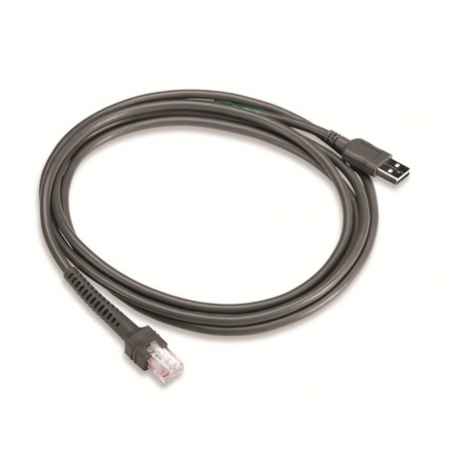 Zebra - Serial cable - DB-9 (F) to RJ-45 (10 pin) (M) - 2 m - for Symbol LS2208 - 0