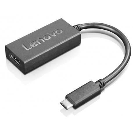 Lenovo - Adapter - USB-C male to HDMI female - black - 4K60Hz (3840 x 2160) support - for IdeaPad 3 14; ThinkBook 14s Yoga G2 IAP; ThinkPad E14 Gen 4; L13 Yoga Gen 3; X1 Nano Gen 2 - 0