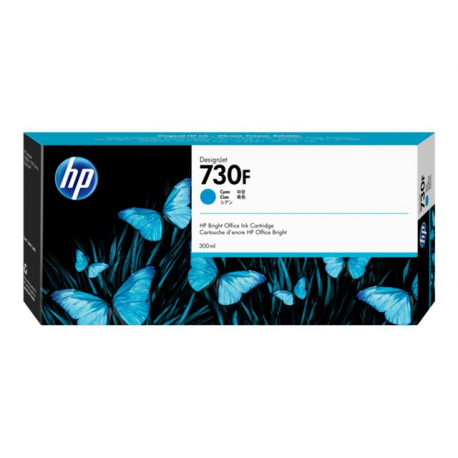HP 730F - 300 ml - high capacity - cyan - original - DesignJet - ink cartridge - for DesignJet T1700, T1700 PostScript, T1700dr, T1700dr PostScript - 0