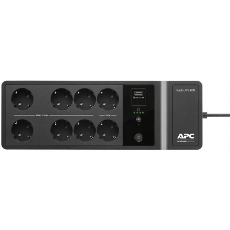 APC Back-UPS BE650G2 - UPS - AC 230 V - 400 Watt - 650 VA - output connectors: 8 - black - 1