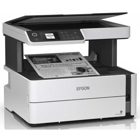 Epson EcoTank M2170 - Multifunction printer - B / W - ink-jet - refillable - A4 / Legal (media) - up to 20 ppm (printing) - 250 sheets - USB, LAN, Wi-Fi - white - 1