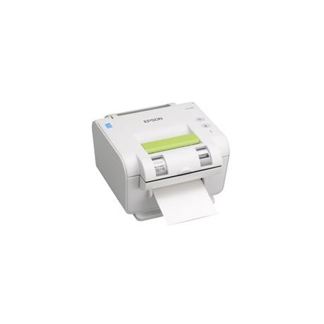 Epson LabelWorks Pro100 - Labelmaker - B / W - direct thermal / thermal transfer - Roll (1 cm) - 300 dpi - up to 20 mm / sec - USB - cutter - green, pale grey - 3