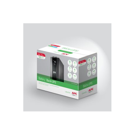 APC Back-UPS Pro BR1300MI - UPS - AC 230 V - 780 Watt - 1300 VA - USB - output connectors: 8 - black - 1