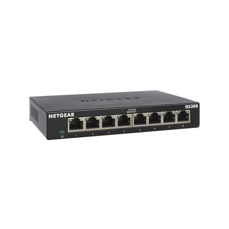 NETGEAR GS308v3 - Switch - unmanaged - 8 x 10 / 100 / 1000 - desktop, wall-mountable - 1