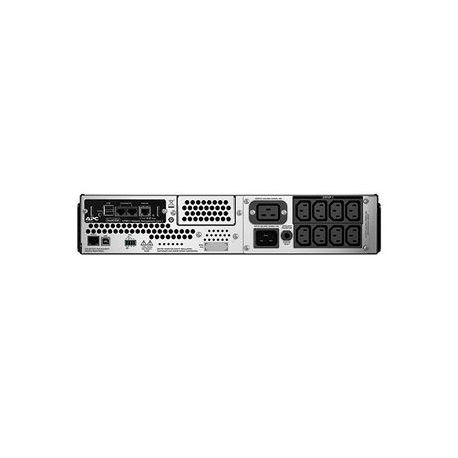 APC Smart-UPS 3000VA LCD RM - UPS (rack-mountable) - AC 230 V - 2700 Watt - 3000 VA - Ethernet, RS-232, USB - output connectors: 9 - 2U - black - with APC UPS Network Management Card - for P / N: AR3105W, AR3140G, AR3155W, AR3305W, AR3340G, AR3355W, AR4038IX432, NBWL0356A - 2