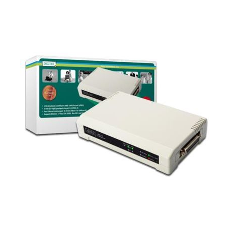 DIGITUS DN-13006-1 - Print server - USB 2.0 / parallel - 10 / 100 Ethernet - 1
