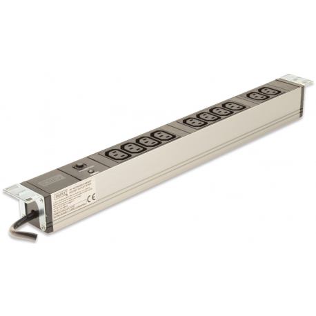 DIGITUS DN-95404 - Power strip - AC 250 V - input: IEC 60320 C14 - output connectors: 10 (IEC 60320 C13) - 19" - 2 m cord - 2