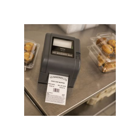 Brother TD-4420TN - Label printer - direct thermal / thermal transfer - Roll (11 cm) - 203 dpi - up to 152.4 mm / sec - USB 2.0, LAN, USB host, RS232C - 7