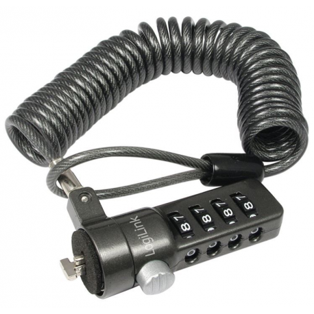 LogiLink Laptop Anti-theft lock - Security cable lock - black - 1.8 m - 2