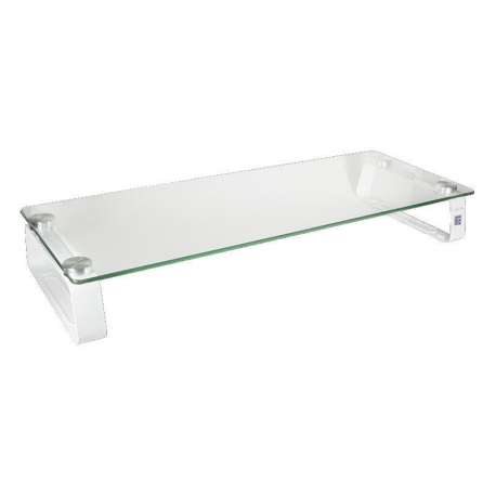 LogiLink Monitor Riser - Stand - for LCD display / notebook - glass, solid cold pressed steel - screen size: 13"-32" - desktop - 4