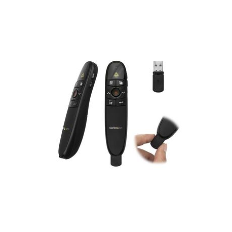 StarTech.com Wireless Presentation Remote with Red Laser Pointer - 90 ft. - PowerPoint Presentation Clicker for Mac & Windows (PRESREMOTE) - Presentation remote control - RF - 5