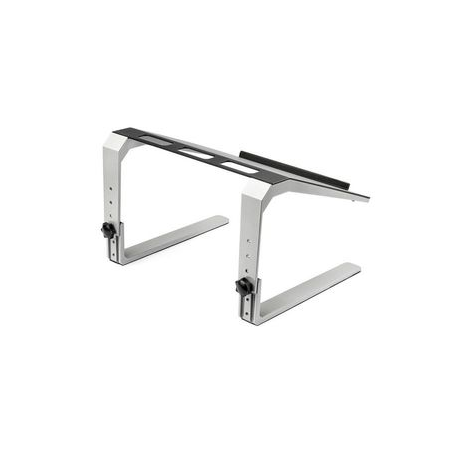 StarTech.com Adjustable Laptop Stand - Heavy Duty Steel & Aluminum - 3 Height Settings - Tilted - Ergonomic Laptop Riser for Desk (LTSTND) - Notebook stand - desktop - 17" - black, silver - 3