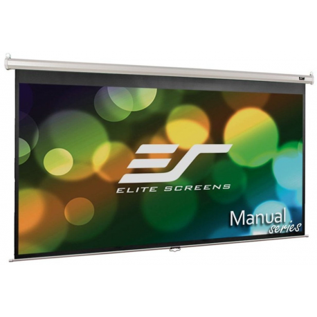 Elite Screens Manual Series M94NWX - Projection screen - ceiling mountable, wall mountable - 94" (239 cm) - 16:10 - Matte White - white - 1
