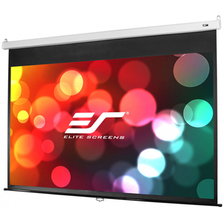 Elite Screens Manual Series M94NWX - Projection screen - ceiling mountable, wall mountable - 94" (239 cm) - 16:10 - Matte White - white - 2