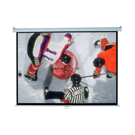 Elite Screens Manual Series M135XWH - Projection screen - ceiling mountable, wall mountable - 135" (343 cm) - 16:9 - MaxWhite - white - 3