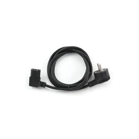 Gembird PC-186A-VDE - Power cable - CEE 7 / 7 (M) angled to IEC 60320 C13 right-angled - 10 A - 1.8 m - molded - black - 1