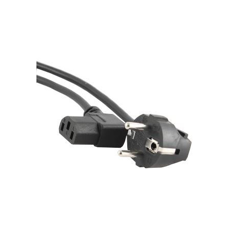 Gembird PC-186A-VDE - Power cable - CEE 7 / 7 (M) angled to IEC 60320 C13 right-angled - 10 A - 1.8 m - molded - black - 2