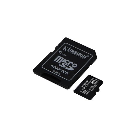 Kingston Canvas Select Plus - Flash memory card (microSDHC to SD adapter included) - 32 GB - A1 / Video Class V10 / UHS Class 1 / Class10 - microSDHC UHS-I - 3