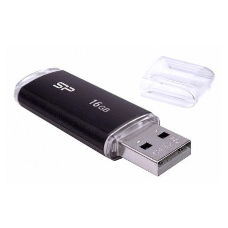 SILICON POWER Ultima U02 - USB flash drive - 16 GB - USB 2.0 - black - 1