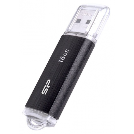 SILICON POWER Ultima U02 - USB flash drive - 16 GB - USB 2.0 - black - 3