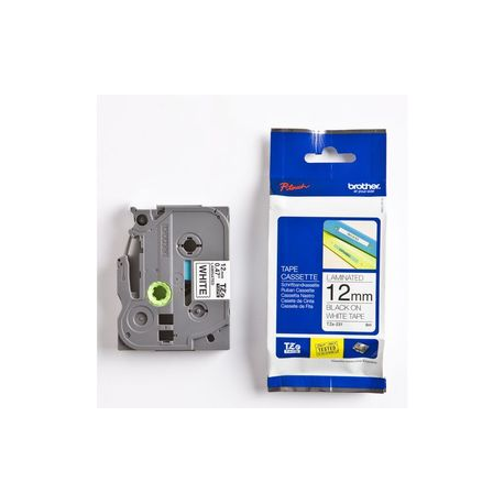 Brother TZe-231 - Standard adhesive - black on white - Roll (1.2 cm x 8 m) 1 cassette(s) laminated tape - for Brother PT-D210, D600, H110; P-Touch PT-1005, 1880, E800, H110; P-Touch Cube Plus PT-P710 - 3